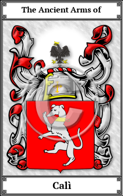 Calì Family Crest Download (JPG)  Book Plated - 150 DPI