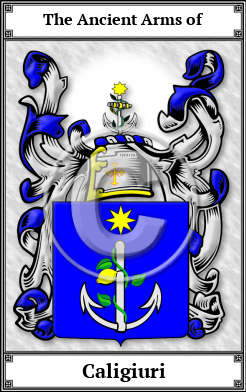 Caligiuri Family Crest Download (JPG)  Book Plated - 150 DPI