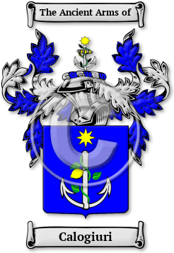 Calogiuri Family Crest Download (jpg) Legacy Series - 150 DPI