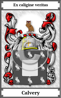 Calvery Family Crest Download (JPG)  Book Plated - 150 DPI