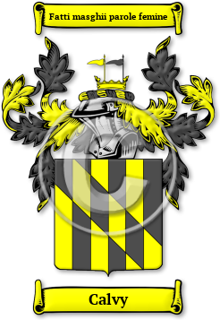 Calvy Family Crest Download (jpg) Legacy Series - 150 DPI