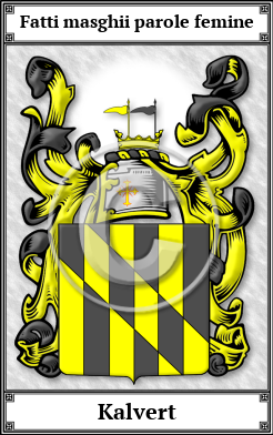 Kalvert Family Crest Download (JPG)  Book Plated - 150 DPI