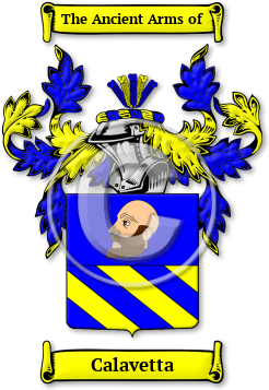 Calavetta Family Crest Download (jpg) Legacy Series - 150 DPI