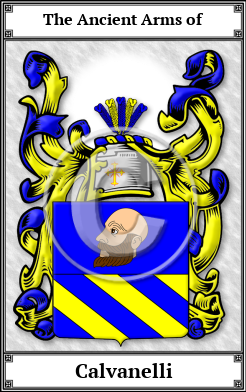 Calvanelli Family Crest Download (JPG)  Book Plated - 150 DPI
