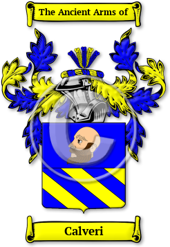 Calveri Family Crest Download (jpg) Legacy Series - 150 DPI