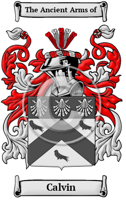 Calvin Family Crest Download (JPG) Heritage Series - 600 DPI