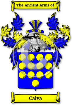 Calva Family Crest Download (jpg) Legacy Series - 150 DPI