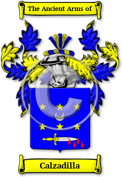 Calzadilla Family Crest Download (jpg) Legacy Series - 150 DPI