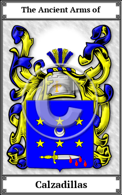 Calzadillas Family Crest Download (JPG)  Book Plated - 150 DPI
