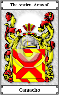 Camacho Family Crest Download (JPG)  Book Plated - 150 DPI
