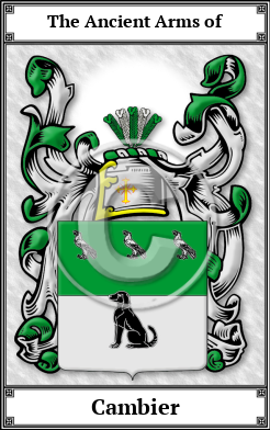 Cambier Family Crest Download (JPG) Book Plated - 600 DPI
