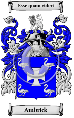 Ambrick Family Crest/Coat of Arms