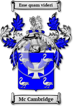 Mc Cambridge Family Crest Download (jpg) Legacy Series - 150 DPI