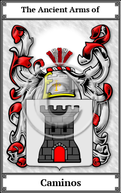 Caminos Family Crest Download (JPG)  Book Plated - 150 DPI