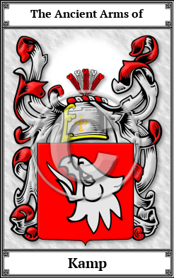 Kamp Family Crest Download (JPG)  Book Plated - 150 DPI