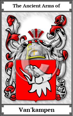 Van'kampen Family Crest Download (JPG)  Book Plated - 150 DPI