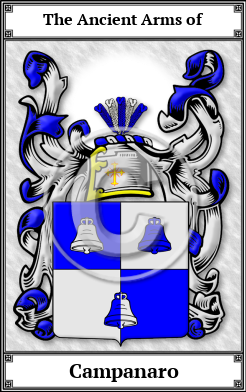 Campanaro Family Crest Download (JPG)  Book Plated - 150 DPI