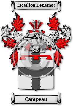 Campeau Family Crest Download (jpg) Legacy Series - 150 DPI