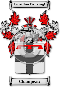 Champeau Family Crest Download (jpg) Legacy Series - 150 DPI