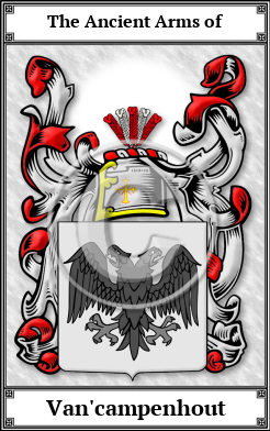 Van'campenhout Family Crest Download (JPG)  Book Plated - 150 DPI