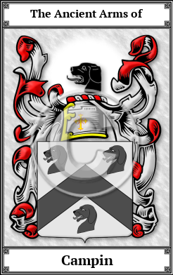 Campin Family Crest Download (JPG) Book Plated - 600 DPI