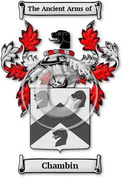Chambin Family Crest Download (jpg) Legacy Series - 150 DPI