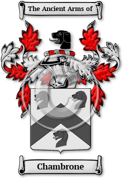 Chambrone Family Crest Download (jpg) Legacy Series - 150 DPI