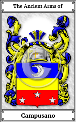 Campusano Family Crest Download (JPG)  Book Plated - 150 DPI