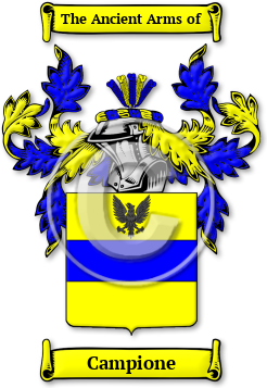 Campione Family Crest Download (jpg) Legacy Series - 150 DPI