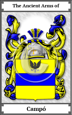 Campó Family Crest Download (JPG) Book Plated - 600 DPI
