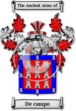 De campo Family Crest Download (JPG) Legacy Series - 600 DPI