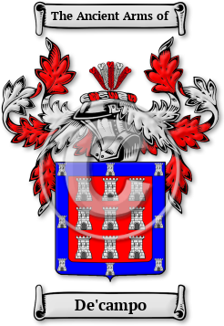 De'campo Family Crest Download (jpg) Legacy Series - 150 DPI