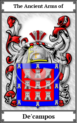 De'campos Family Crest Download (JPG)  Book Plated - 150 DPI
