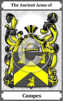 Campes Family Crest Download (JPG) Book Plated - 600 DPI