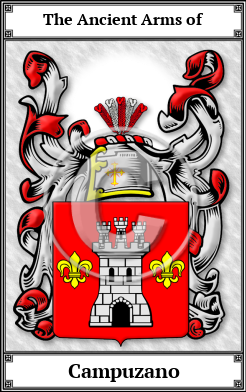 Campuzano Family Crest Download (JPG)  Book Plated - 150 DPI