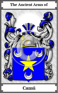 Camú Family Crest Download (JPG)  Book Plated - 150 DPI