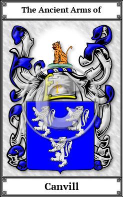 Canvill Family Crest Download (JPG)  Book Plated - 150 DPI