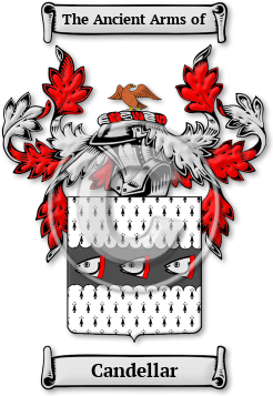 Candellar Family Crest Download (jpg) Legacy Series - 150 DPI