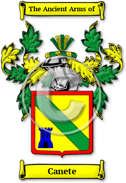 Canete Family Crest Download (jpg) Legacy Series - 150 DPI
