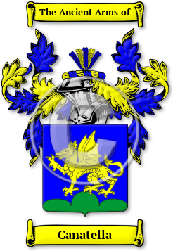 Canatella Family Crest Download (jpg) Legacy Series - 150 DPI