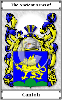 Cantoli Family Crest Download (JPG)  Book Plated - 150 DPI