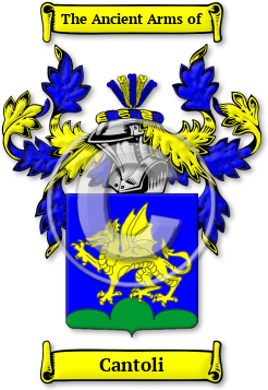 Cantoli Family Crest Download (jpg) Legacy Series - 150 DPI