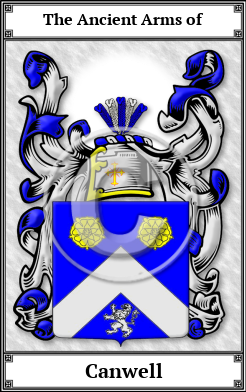 Canwell Family Crest Download (JPG)  Book Plated - 150 DPI