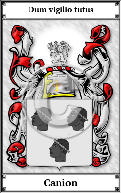 Canion Family Crest Download (JPG)  Book Plated - 150 DPI