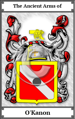 O'Kanon Family Crest Download (JPG)  Book Plated - 150 DPI