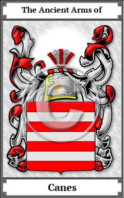 Canes Family Crest Download (JPG)  Book Plated - 150 DPI