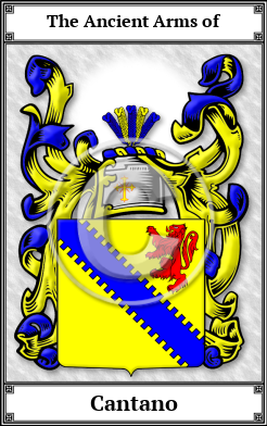 Cantano Family Crest Download (JPG)  Book Plated - 150 DPI