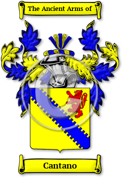 Cantano Family Crest Download (jpg) Legacy Series - 150 DPI
