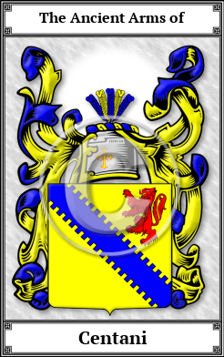 Centani Family Crest Download (JPG)  Book Plated - 150 DPI