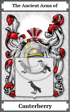 Canterberry Family Crest Download (JPG)  Book Plated - 150 DPI